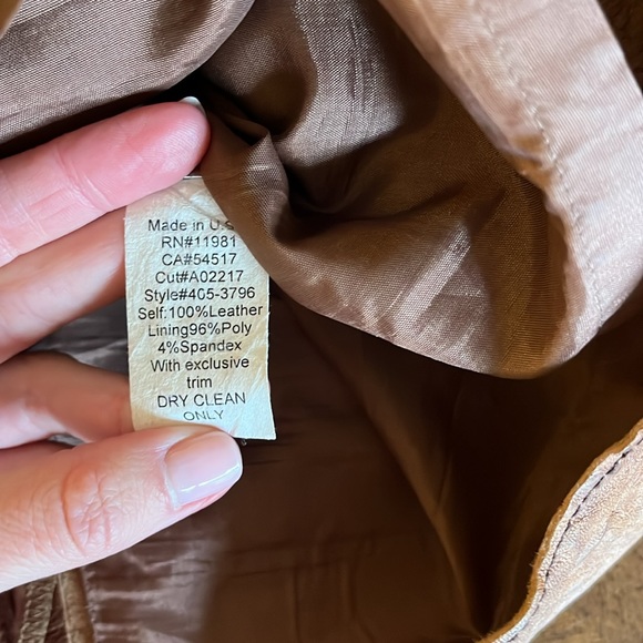 Brown Leather Mini Skirt Sz 0 Bailey 44 - Picture 5 of 10